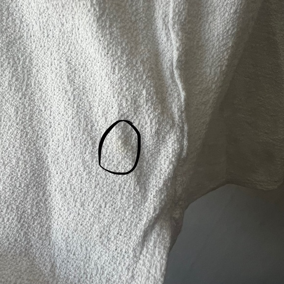 Madewell White Textured Tie Front Top Size Medium - Picture 2 of 7